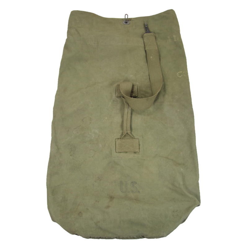 Bag, Duffle, 1943, Cpl. Albert Friedman, Co. A, 50th Signal Bn., Normandy Bag, Duffle, 1943, Cpl. Albert Friedman, Co. A, 50th Signal Bn., Normandy