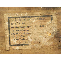 Boîtier pour 9 détonateurs de mine antipersonnel allemande, S.Mi.35, 1943