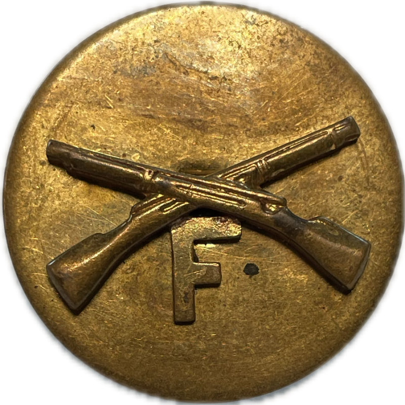 Disque de col infanterie, F Company, à écrou, Meyer Disque de col infanterie, F Company, à écrou, Meyer
