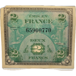 Billet drapeau (billet d'invasion), 2 francs, 1944