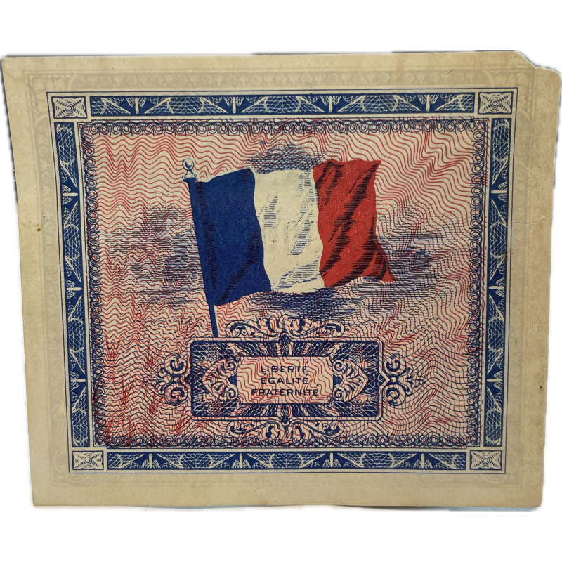 Billet drapeau (billet d'invasion), 2 francs, 1944