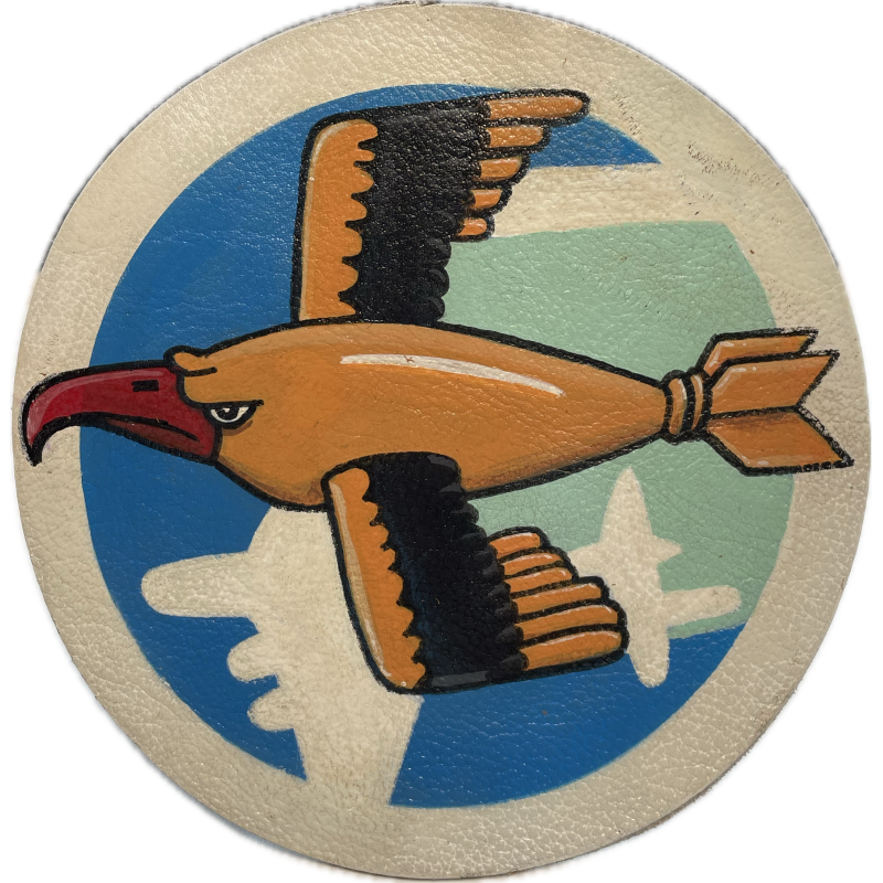 Chest Insignia, 91st Bombardment Group, 8th Air Force, Leather Chest Insignia, 91st Bombardment Group, 8th Air Force, Leather