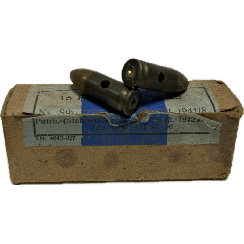 Boîte de cartouches allemandes, 9 mm, Normandie, 1942