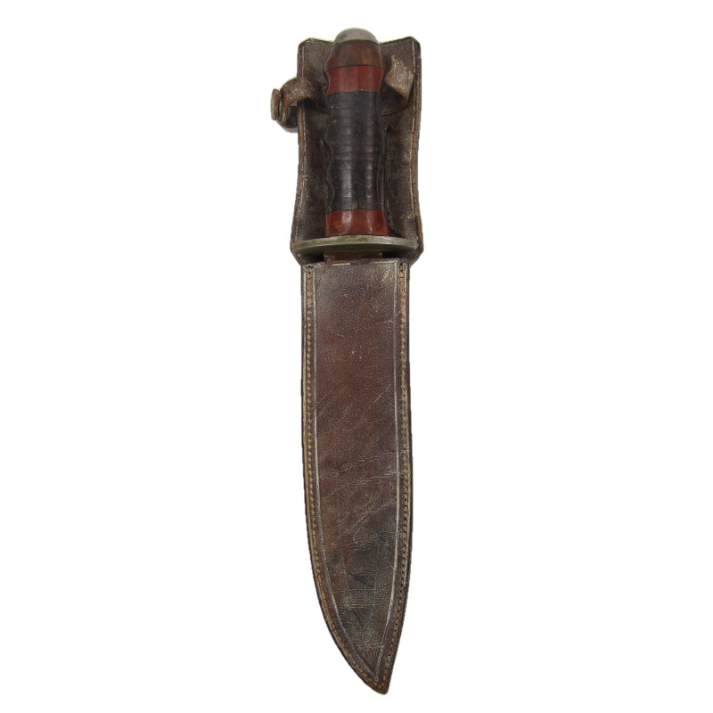 Knife, Fighting, Theater-Made, with Leather Scabbard