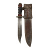 Knife, Fighting, Theater-Made, with Leather Scabbard
