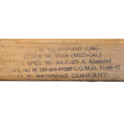 Lit pliant, US Army, US BEDDING COMPANY 1942, Stock No. 99205 (Medical)