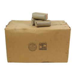 Paquet de coton absorbant, US Army Medical Department, Item No. 2042000, intact