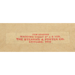 Paquet de coton absorbant, US Army Medical Department, Item No. 2042000, intact