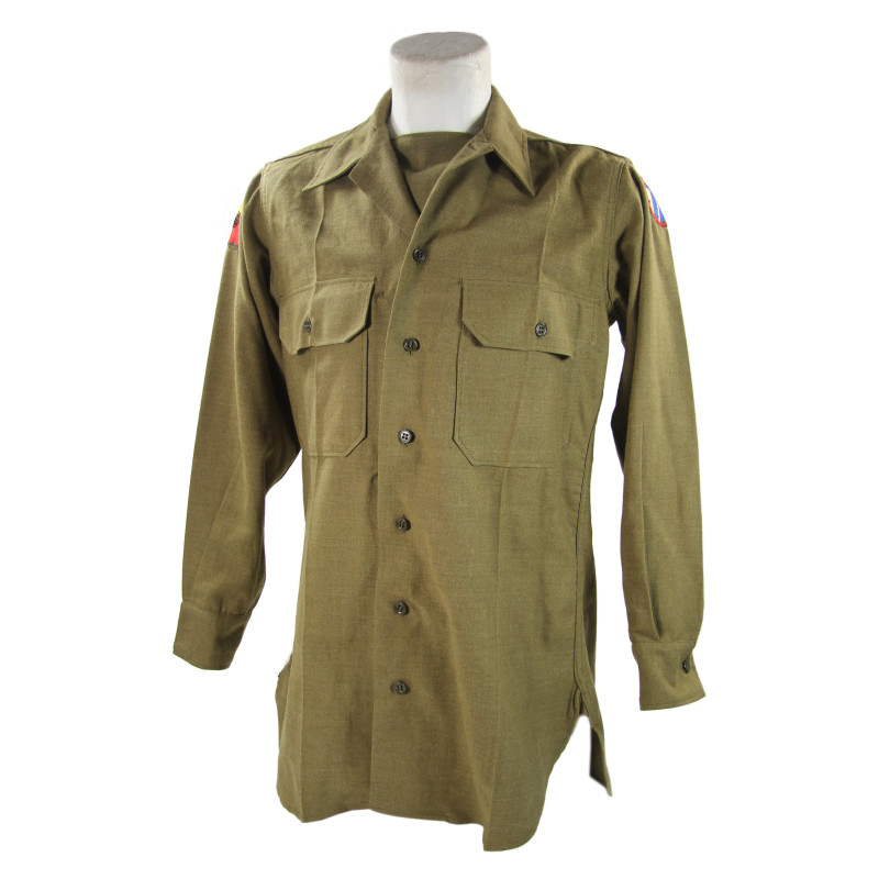 Shirt, Wool, Special, 14th Armored Division & 71st Infantry Division, 14 ½ x 32, 1944