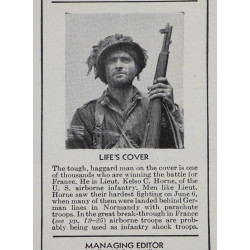 Magazine LIFE, 2nd Lt. Kelso Horne, 508th PIR, 82nd Airborne Division, 14 août 1944