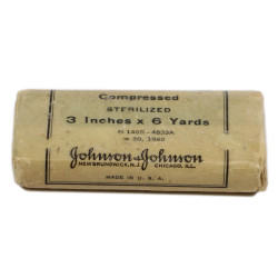 Bandage stérile, Johnson & Johnson, Contract No. N 140s-4833A, 1942, US Navy, Corpsman