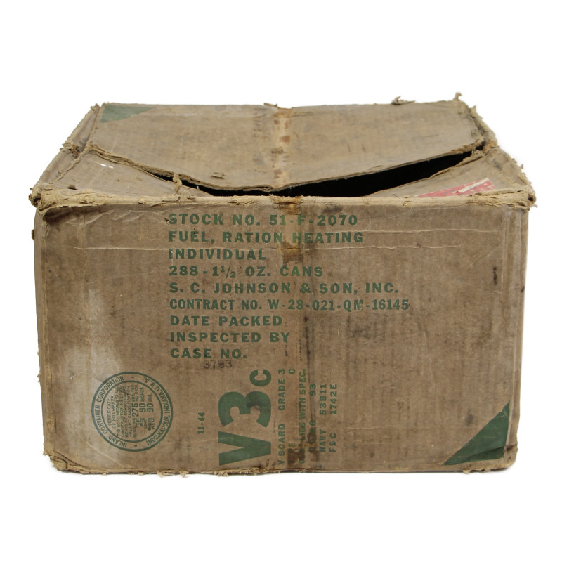 Carton, V3c, US Army, boîtes de combustible, 1944