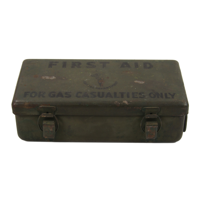 Boîte de premiers secours aux gaz (Gas Casualties), OD, 1943 Boîte de premiers secours aux gaz (Gas Casualties), OD, 1943