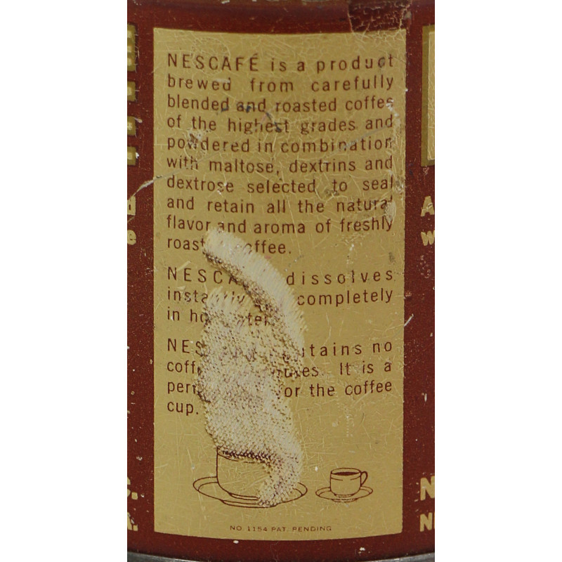Tin, Soluble Coffee, NESCAFÉ, Ration, Ten-in-One, Empty