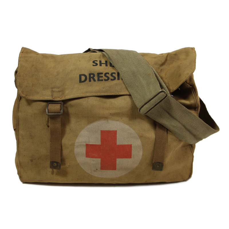 Sacoche médicale britannique, Shell Dressings, ROWE MAY 1941 ↑