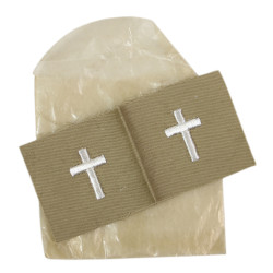 Insignes d'aumônier chrétien, Chaplain, US Army, en tissu, état neuf