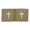Insignes d'aumônier chrétien, Chaplain, US Army, en tissu, état neuf