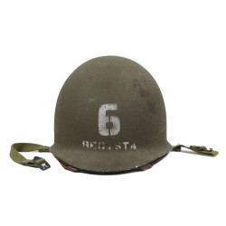 Casque M1, pattes fixes, 6 REC. STA., liner Firestone, A washers verts