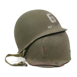 Casque M1, pattes fixes, 6 REC. STA., liner Firestone, A washers verts