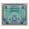 Billet d'invasion, 5 francs, 1944