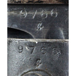 Baïonnette Mauser 98k, 1940, complète avec fourreau au même numéro et porte-baïonnette en cuir