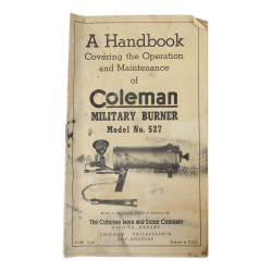 Réchaud, Coleman, Model No. 527, avec stérilisateur, Pioneer, US Army Medical Department