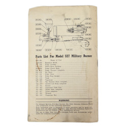 Réchaud, Coleman, Model No. 527, avec stérilisateur, Pioneer, US Army Medical Department
