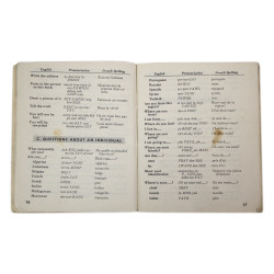 Livret, French Phrase Book, TM 30-602, 1944