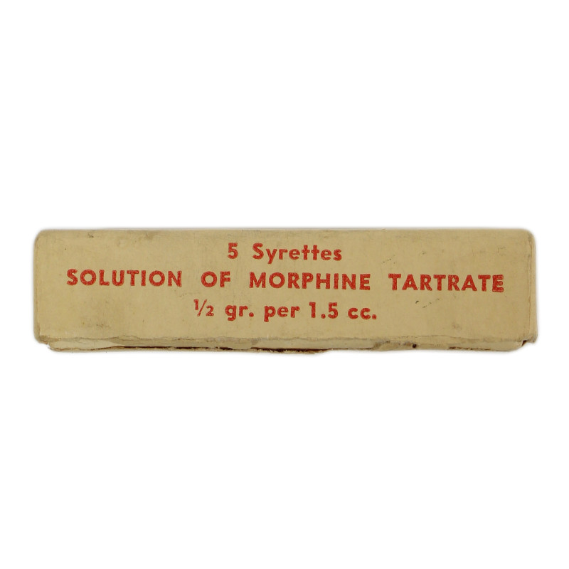 Box, 5-Tube, Solution of Morphine Tartrate, Item No. 9115500, Empty