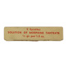 Box, 5-Tube, Solution of Morphine Tartrate, Item No. 9115500, Empty