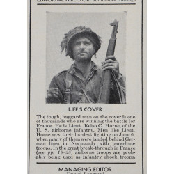 Magazine LIFE, 2nd Lt. Kelso Horne, 508th PIR, 82nd Airborne Division, 14 août 1944