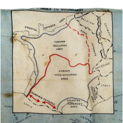Carte d'évasion en soie, MI 9, Zone of France, 1942