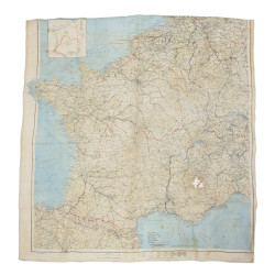 Map, Escape, Silk, MI 9, Zone of France, 1942