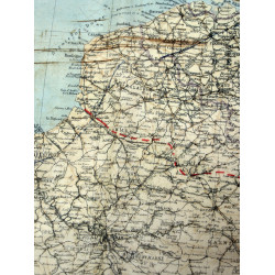 Carte d'évasion en soie, MI 9, Zone of France, 1942