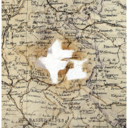 Carte d'évasion en soie, MI 9, Zone of France, 1942