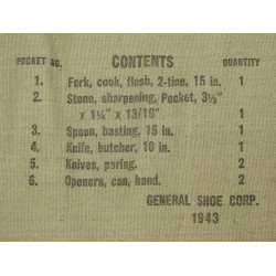 Roll, Cutlery, Canvas, Outfit, Cooking, 20-Man, US Army, Complete