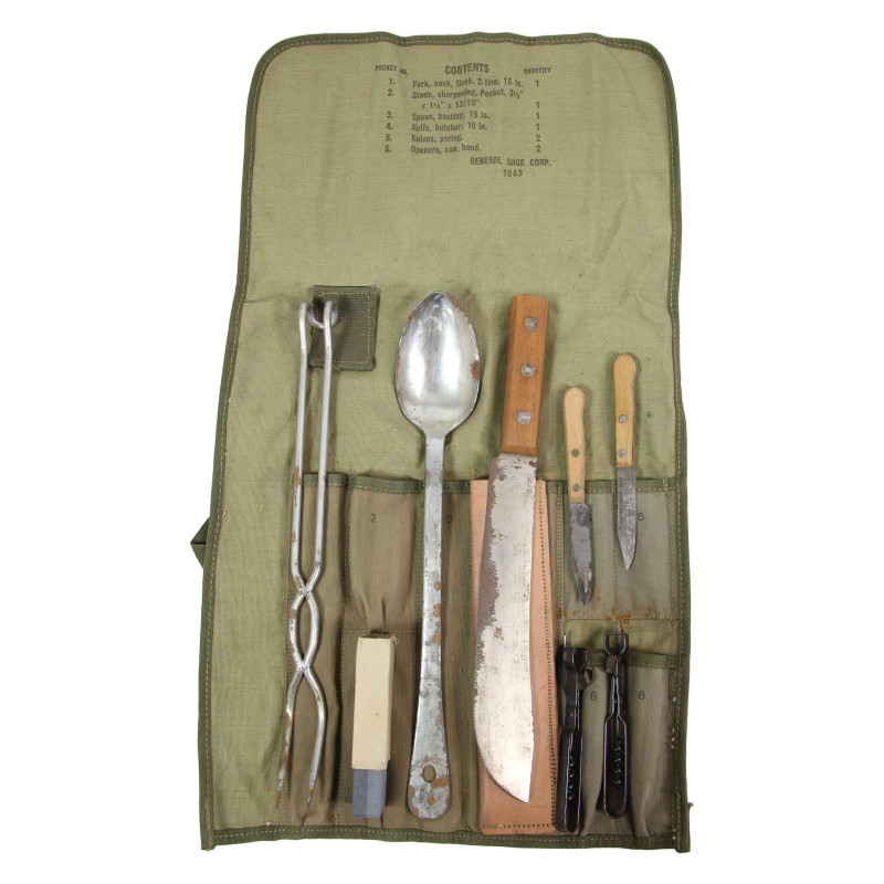 Roll, Cutlery, Canvas, Outfit, Cooking, 20-Man, US Army, Complete