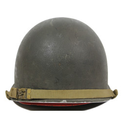 Helmet, M1, Fixed Loops, Brig. Gen. Louis J. 'Gun- powder Lou' Fortier, Artillery Commander, 94th Infantry Division, ETO