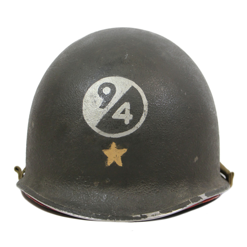 Casque M1, pattes fixes, Brig. Gen. Louis J. "Gun-powder Lou" Fortier, Artillery Commander, 94th Infantry Division, ETO Casque M1, pattes fixes, Brig. Gen. Louis J. "Gun-powder Lou" Fortier, Artillery Commander, 94th Infantry Division, ETO