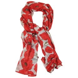 Scarf, poppies
