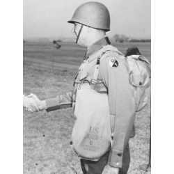 Casque M1, pattes fixes, Brig. Gen. Louis J. "Gun-powder Lou" Fortier, Artillery Commander, 94th Infantry Division, ETO