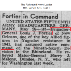 Casque M1, pattes fixes, Brig. Gen. Louis J. "Gun-powder Lou" Fortier, Artillery Commander, 94th Infantry Division, ETO