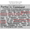 Casque M1, pattes fixes, Brig. Gen. Louis J. "Gun-powder Lou" Fortier, Artillery Commander, 94th Infantry Division, ETO