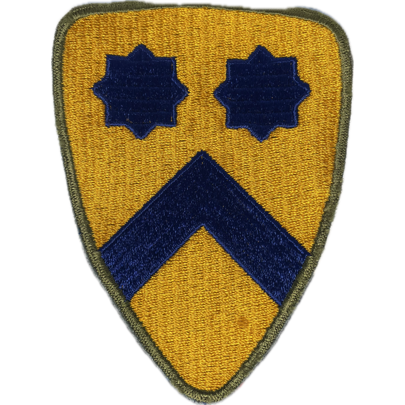 Insigne, 2nd Cavalry Division, bord vert, GEMSCO Insigne, 2nd Cavalry Division, bord vert, GEMSCO