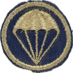 Insigne de calot parachutiste, twill, bleu