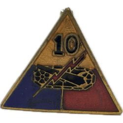DUI, 10th Armored Division, Pin Back
