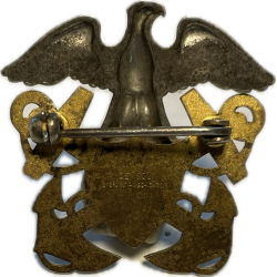 Insigne de calot, officier, US Navy, GEMSCO, Sterling