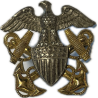 Insigne de calot, officier, US Navy, GEMSCO, Sterling