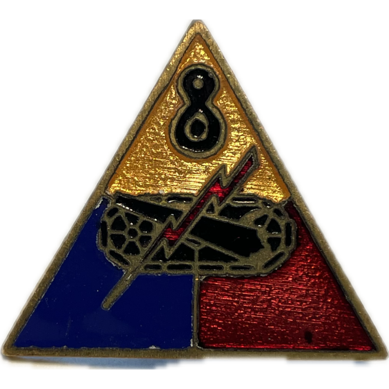 DUI, 8th Armored Division, Pin Back DUI, 8th Armored Division, Pin Back