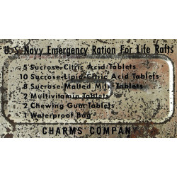 Boîte de ration de survie, US Navy, CHARMS COMPANY, pleine